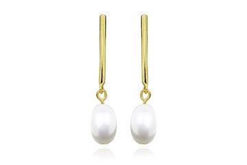 Gold Vermeil Pearl Drop Earrings - Rococo Jewellery