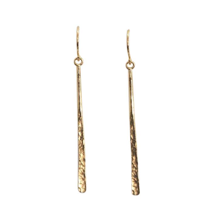 Gold Vermeil Sterling Silver Stick Drop Earrings - Rococo Jewellery