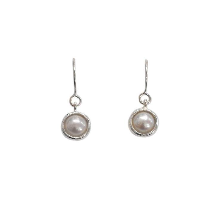 Sterling Silver Pearl Drop Earrings - Rococo Jewellery