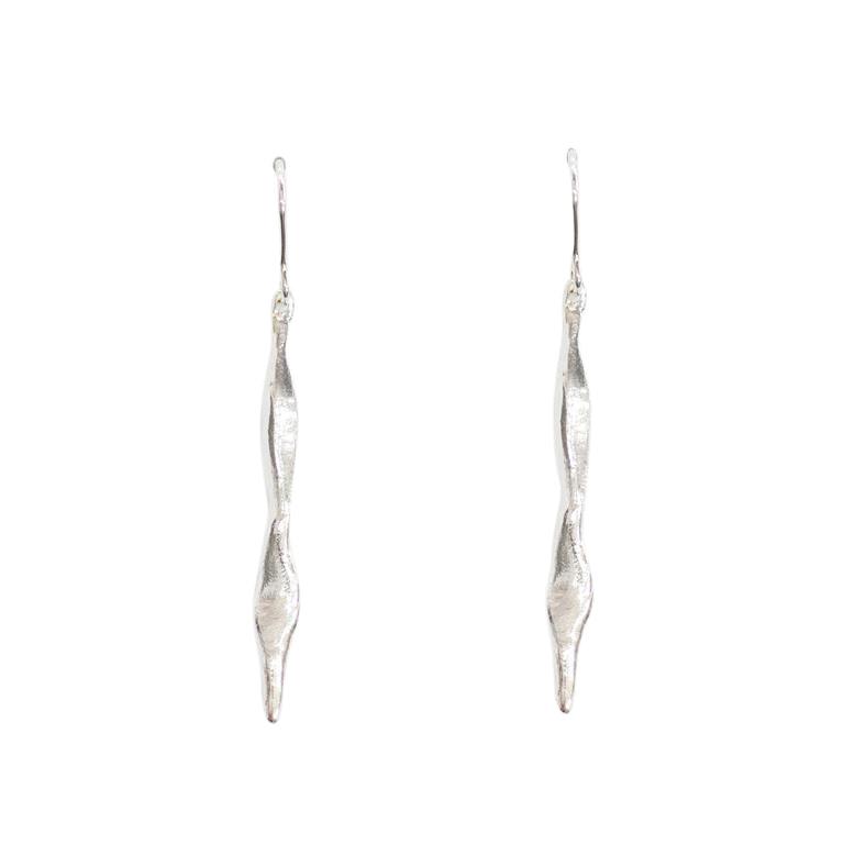 Sterling Silver Stick Drop Earrings - Rococo Jewellery