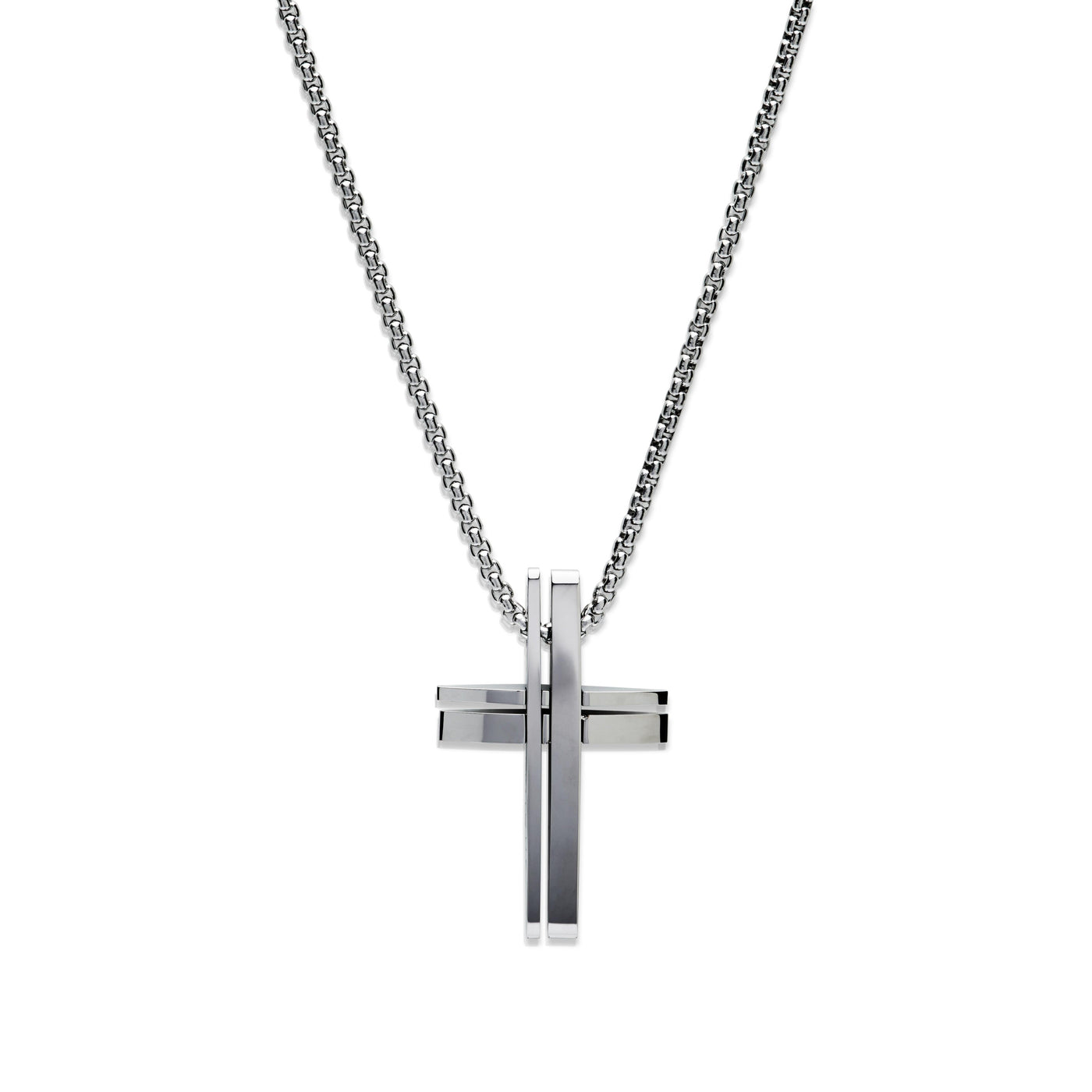 Unique & Co Steel Cross Necklace - Rococo Jewellery