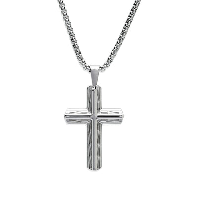 Unique & Co Patterned Cross Pendant Necklace