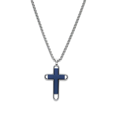 Unique & Co Blue Cross Necklace - Rococo Jewellery
