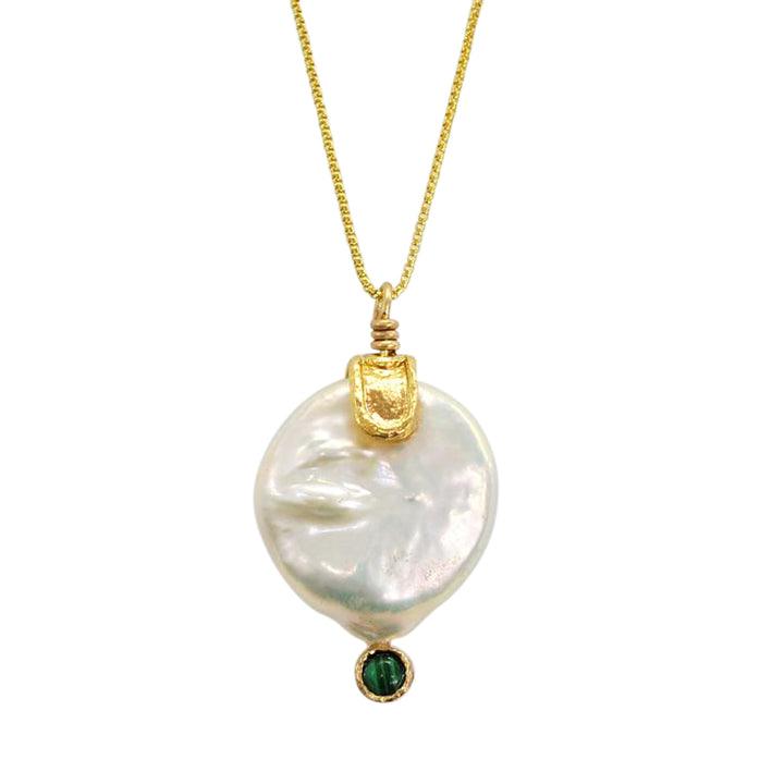 Gold Vermeil Coin Pearl Necklace - Rococo Jewellery