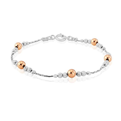 Lavan Rose Gold and Silver Anklet