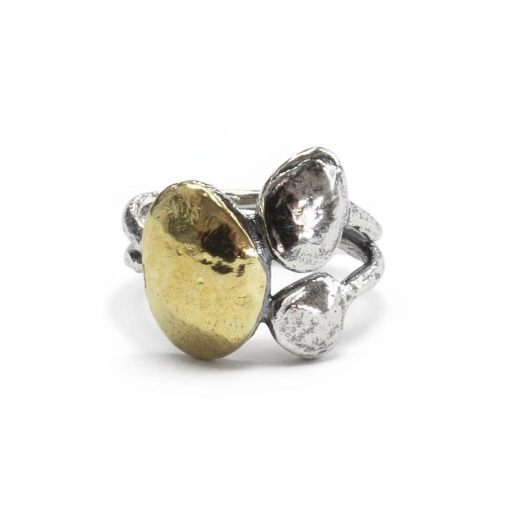 Saphirim Gold Plated Pebble Ring