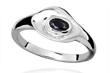 Sterling Silver Black Onyx Ring - Rococo Jewellery