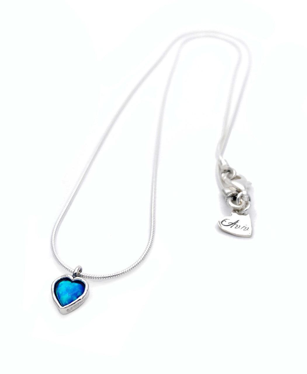 Aviv Opal Heart Necklace - Rococo Jewellery