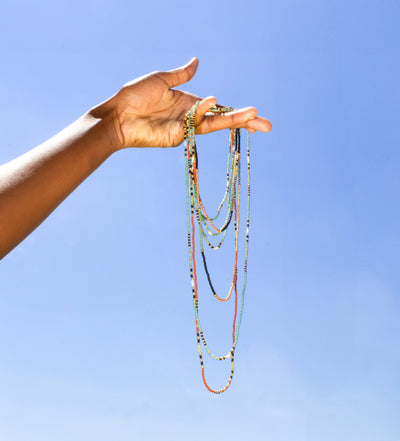 Anna Beck Rudo Gold Multicolour Beaded Necklace