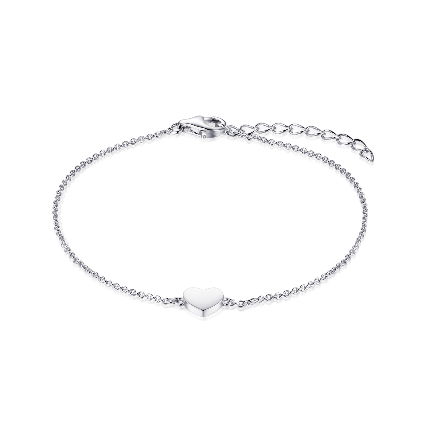 Sterling Silver Heart Bracelet - Rococo Jewellery