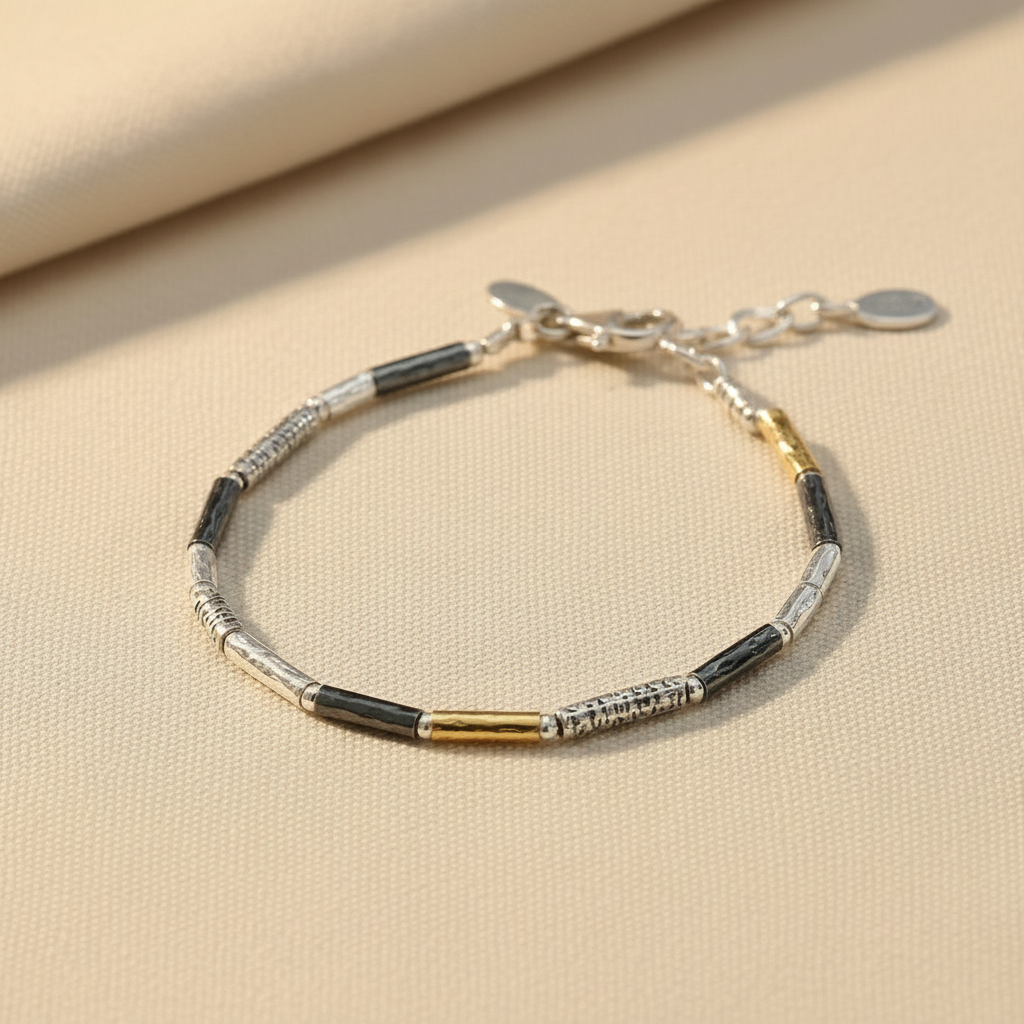 Three Colour Tube Bracelet