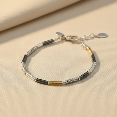 Three Colour Tube Bracelet