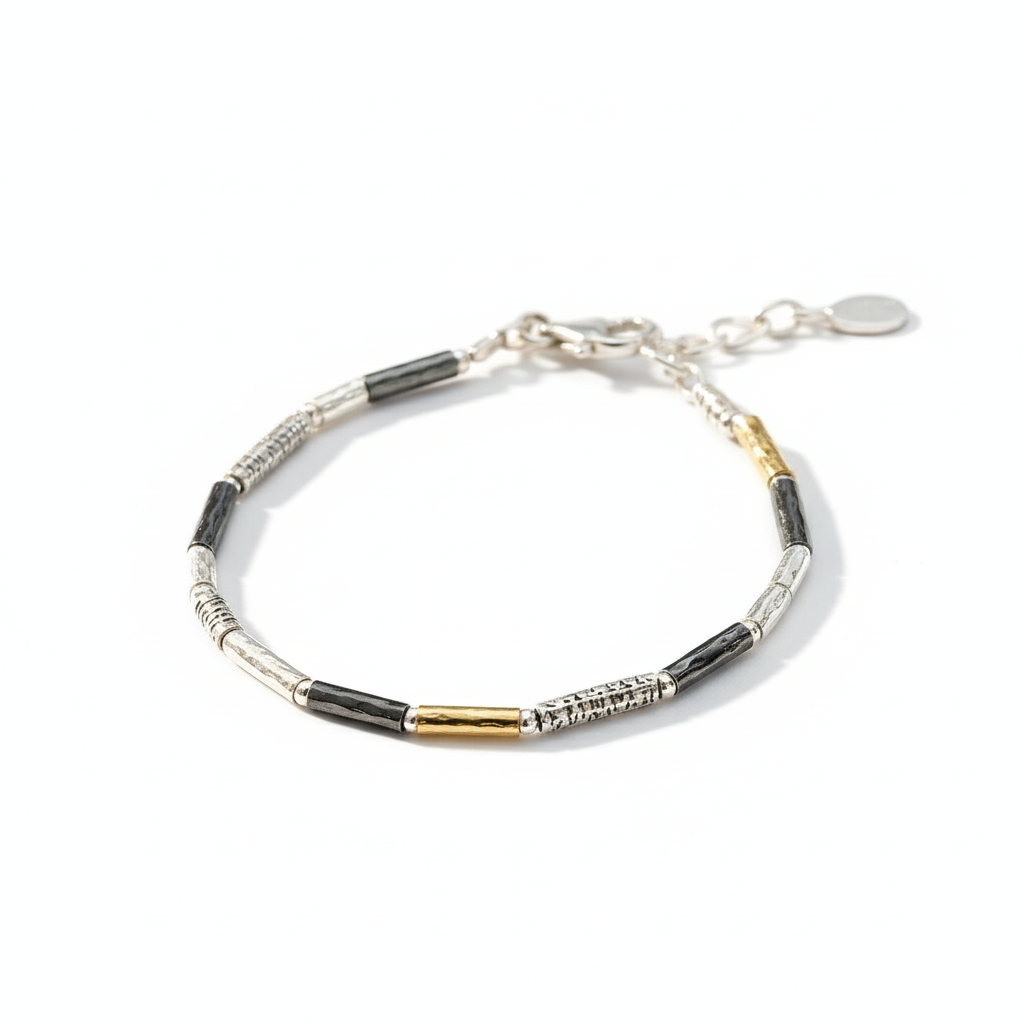 Three Colour Tube Bracelet