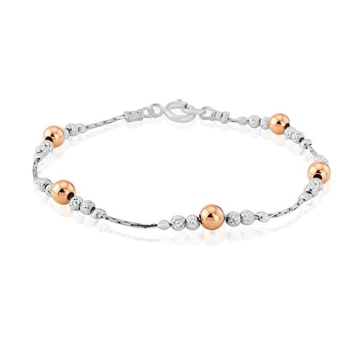 Lavan Rose Gold and Sterling Silver Bracelet - Rococo Jewellery