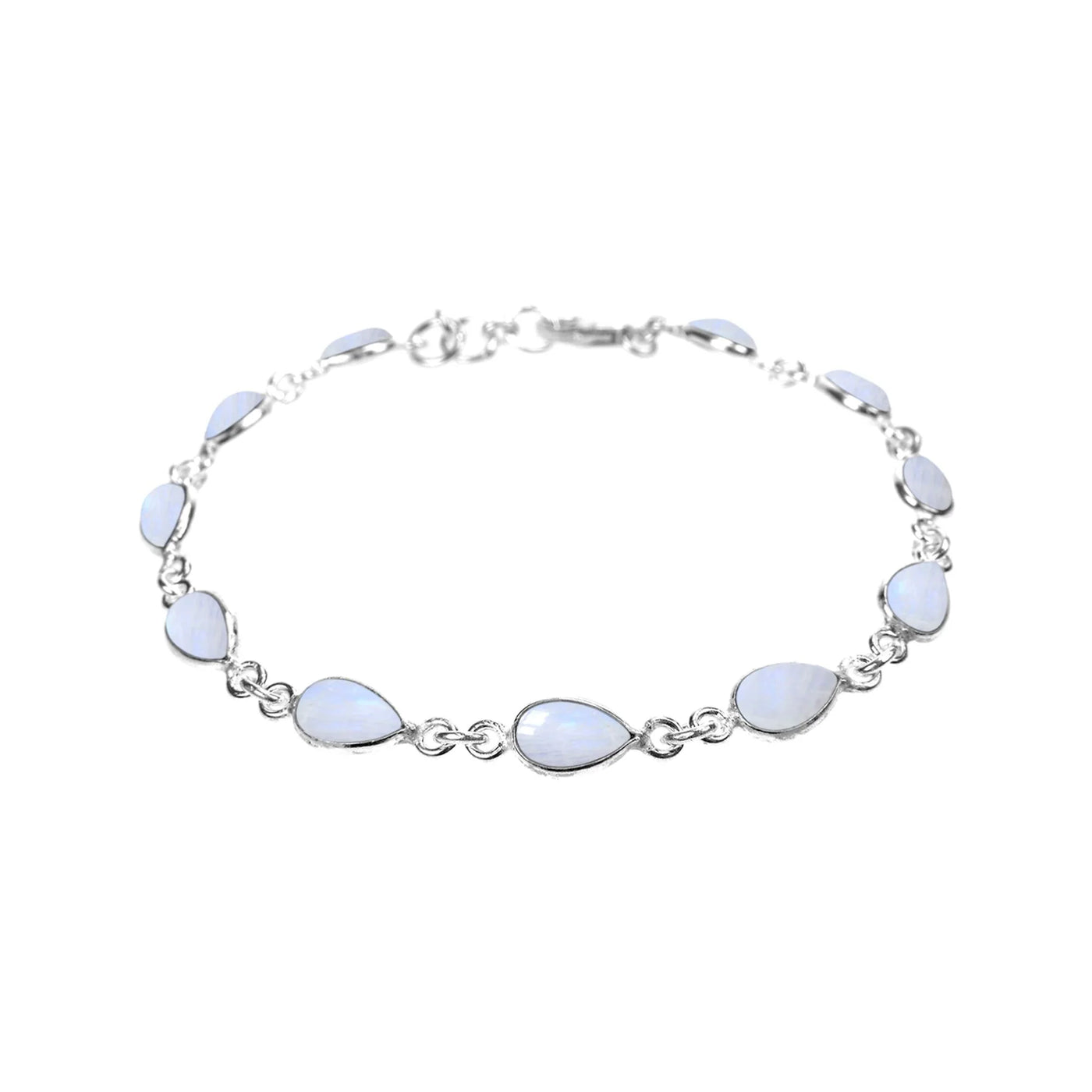 Rainbow Moonstone Teardrop Stones Bracelet