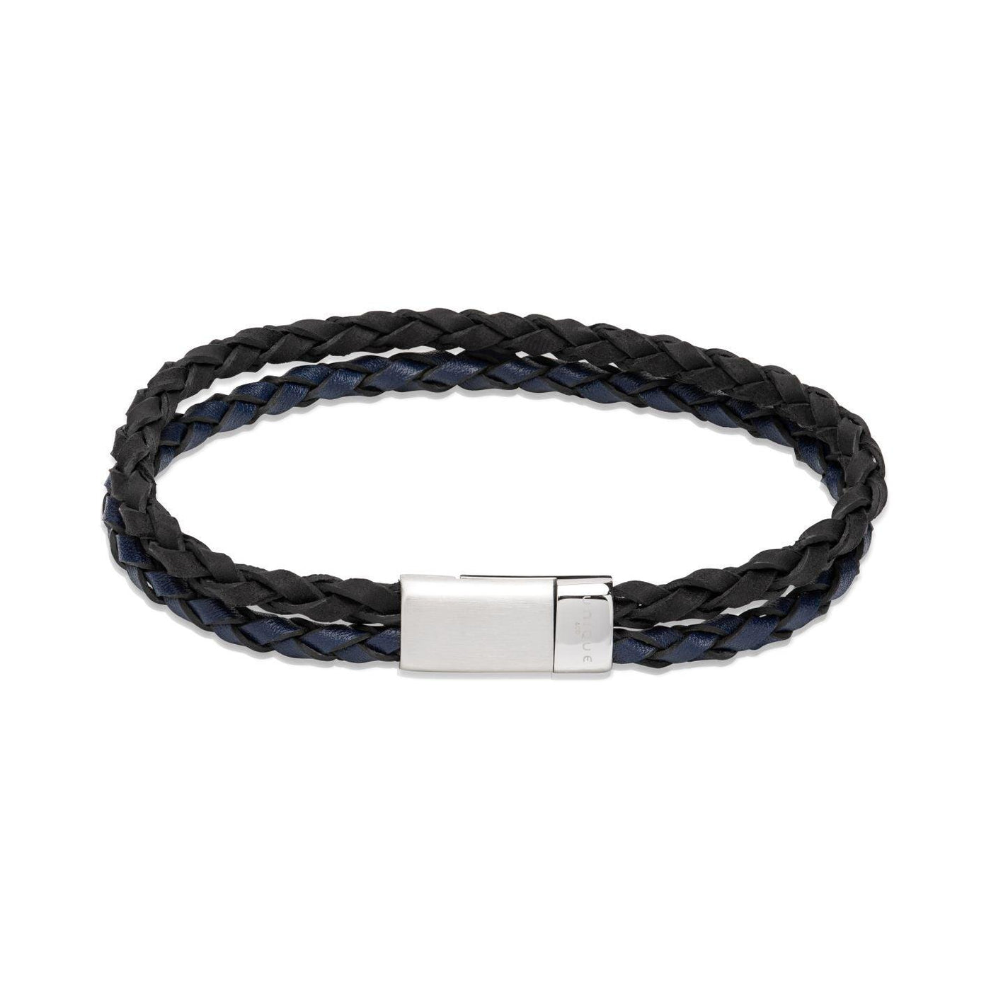 Unique & Co Black and Blue Leather Bracelet - Rococo Jewellery