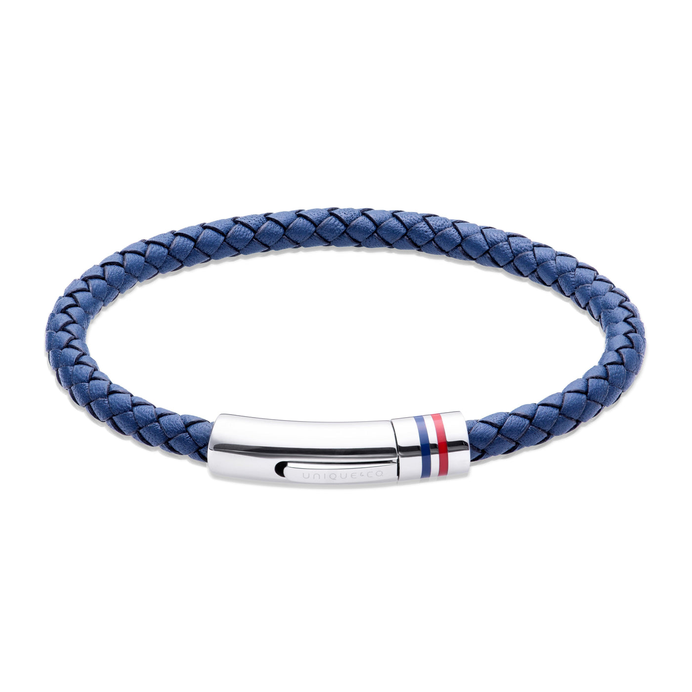Unique & Co Navy Blue Leather Bracelet - Rococo Jewellery