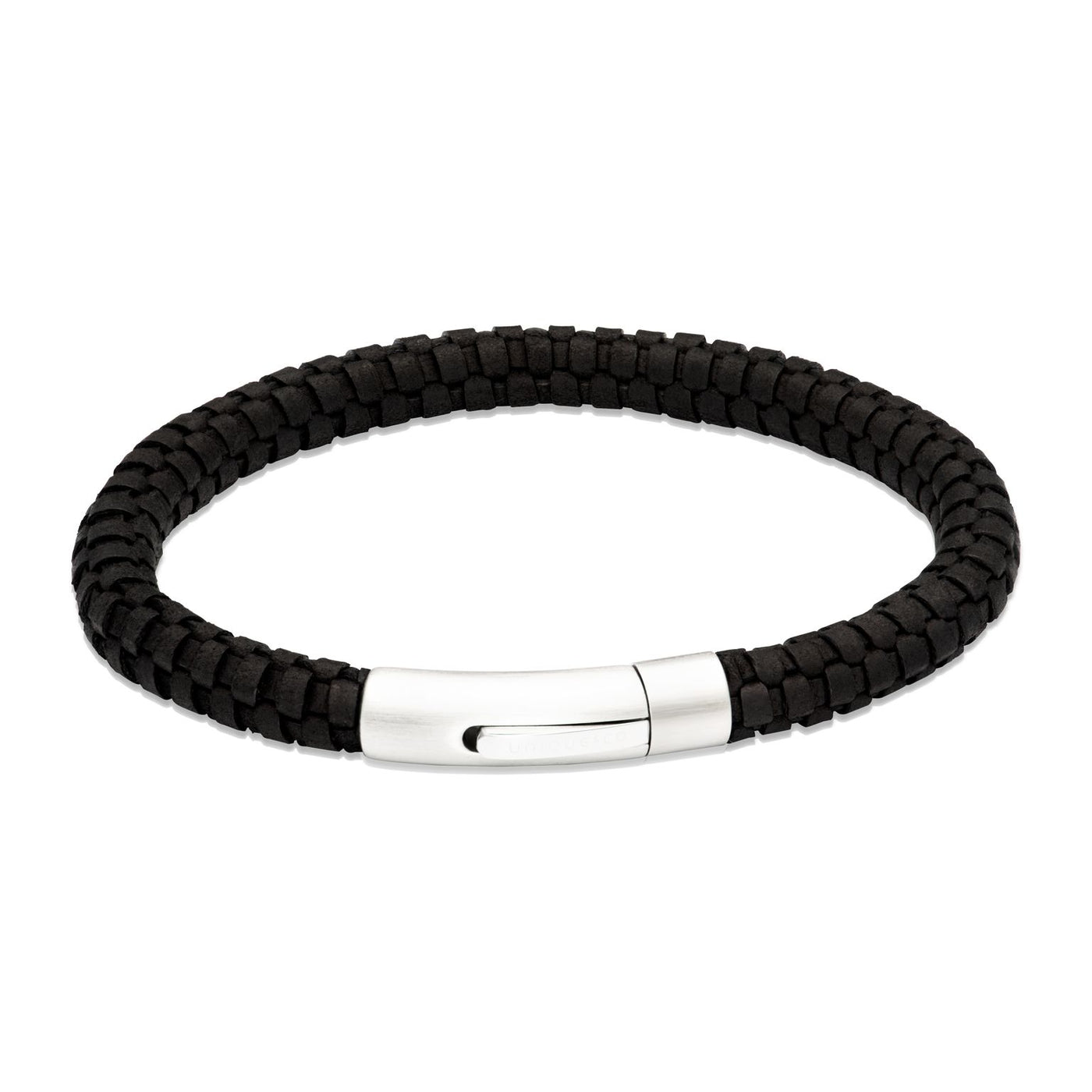 Unique and Co Black Leather Bracelet