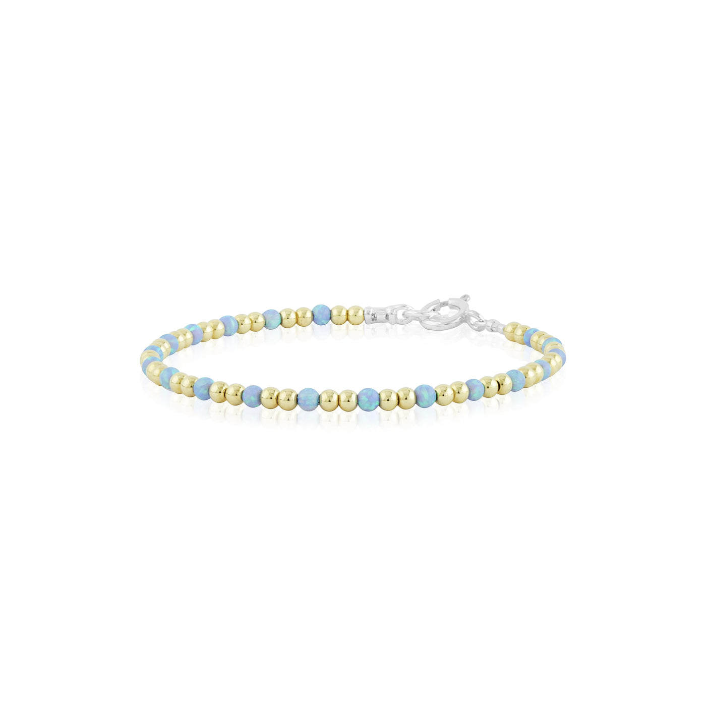 Lavan Gold and Green Opal Bead Bracelet