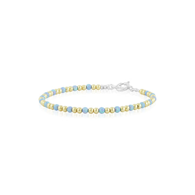Lavan Gold and Green Opal Bead Bracelet