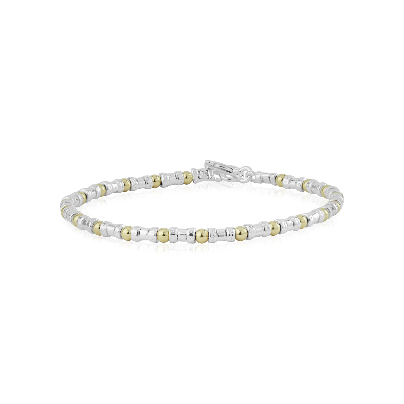 Lavan Gold and Silver Patterned Link Bracelet