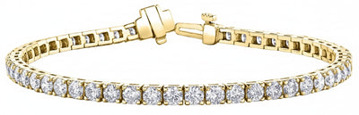 Gold bracelet with diamonds on a white background