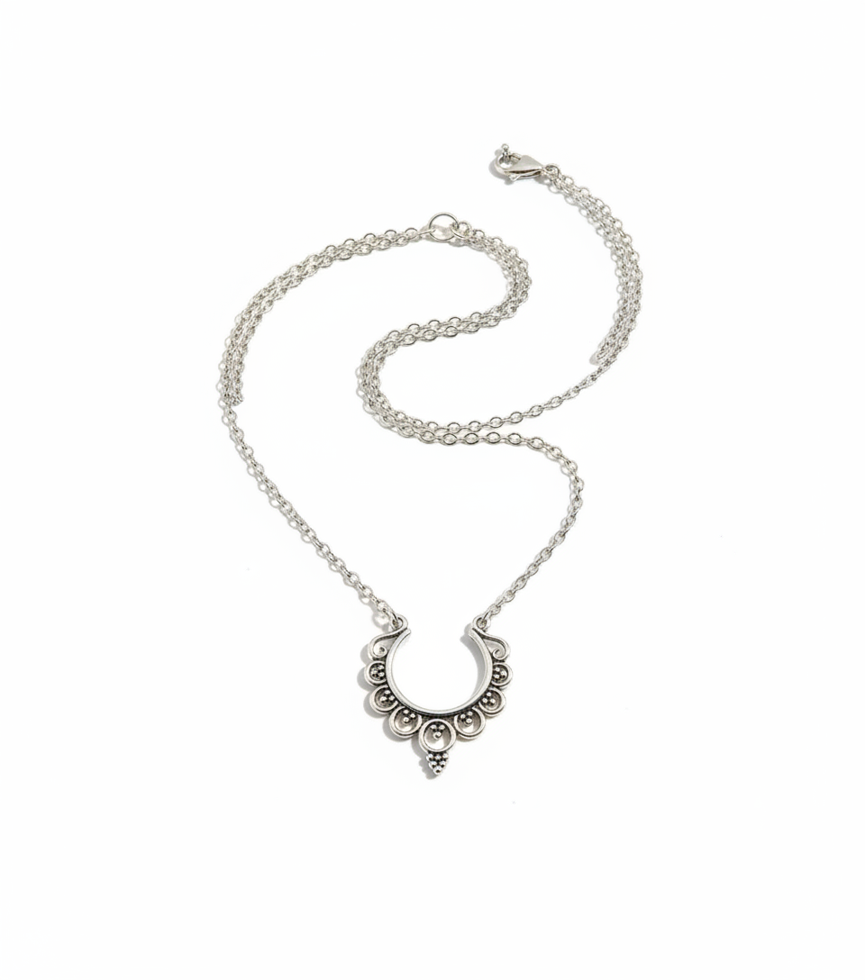 Sterling Silver Vintage Boho Style Necklace