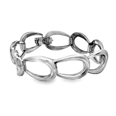 Silver Horseshoe Loop Bracelet