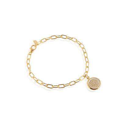 Anna Beck Classic Smooth Rim Charm Bracelet - Gold - Rococo Jewellery