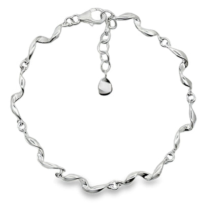 Sterling Silver Ribbon Bracelet