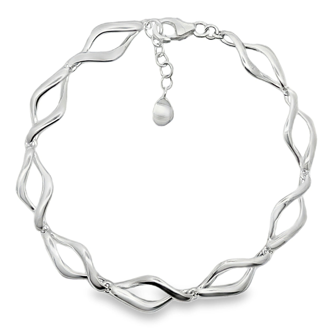 Sterling Silver Twisted Waves Bracelet