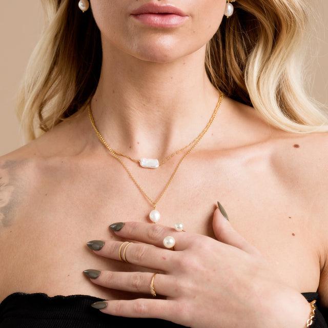 Scream Pretty 18ct Gold Vermeil Pearl Twist Chain Necklace - Rococo Jewellery