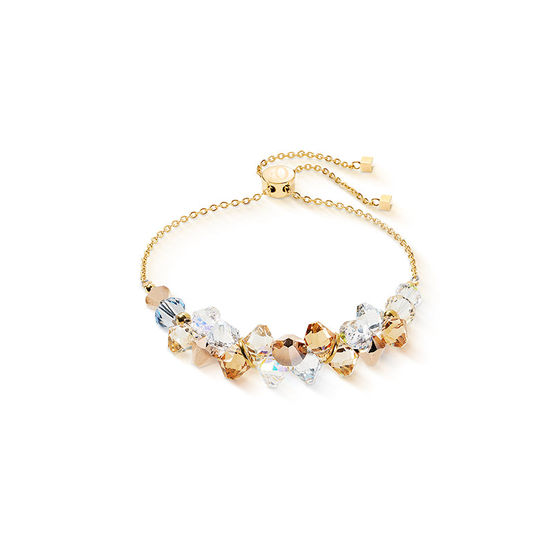 Coeur De Lion Dancing Crystals Gold Beige Bracelet
