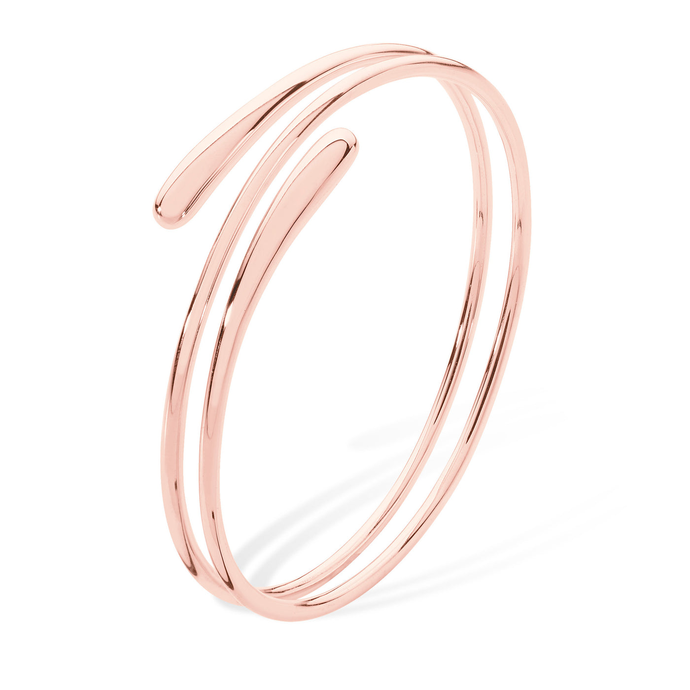 Rose Gold Vermeil Coil Drop Bangle