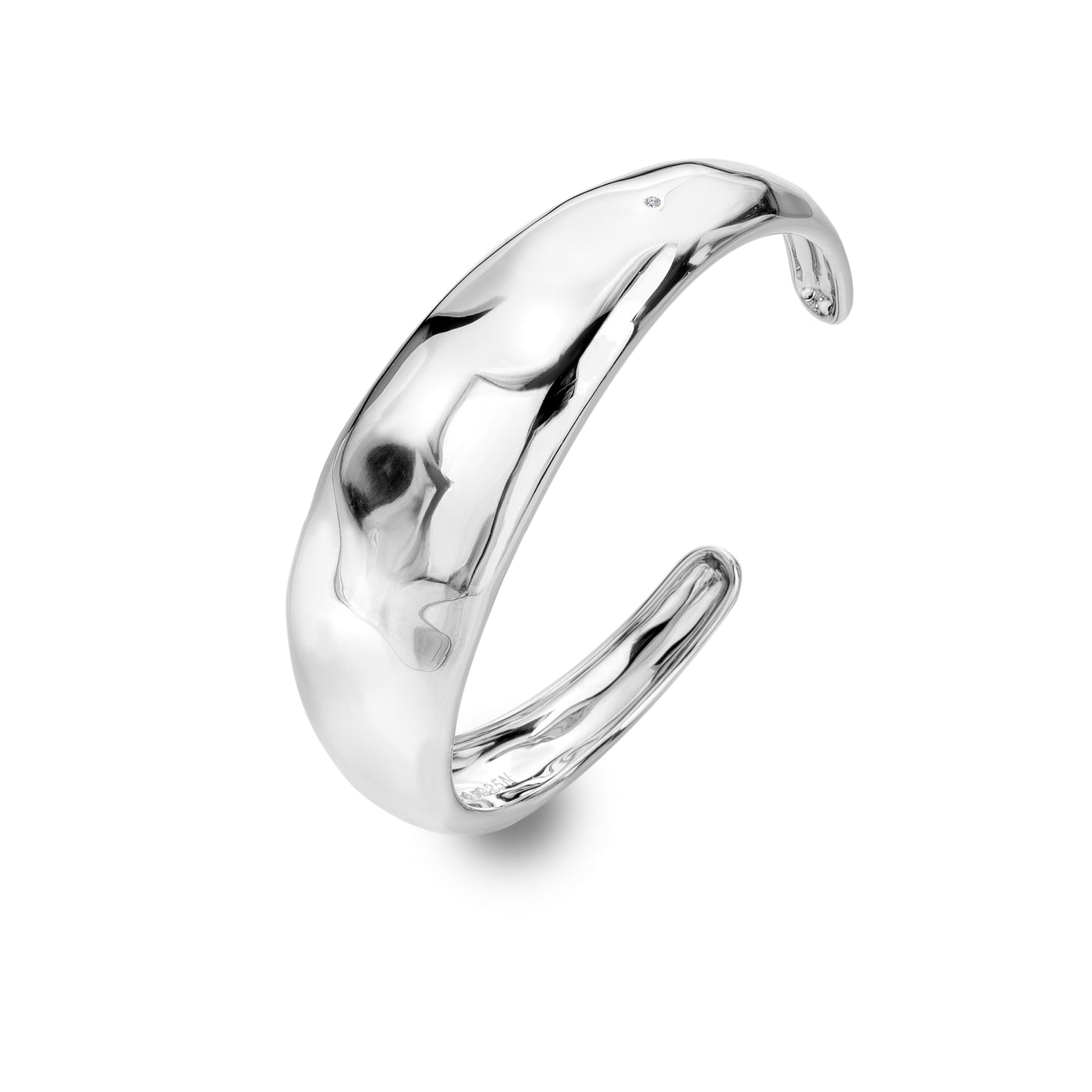 HD X TG Sterling Silver Organic Wave Cuff Bangle