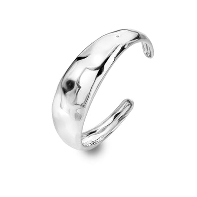 HD X TG Sterling Silver Organic Wave Cuff Bangle