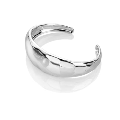 HD X TG Sterling Silver Organic Wave Cuff Bangle