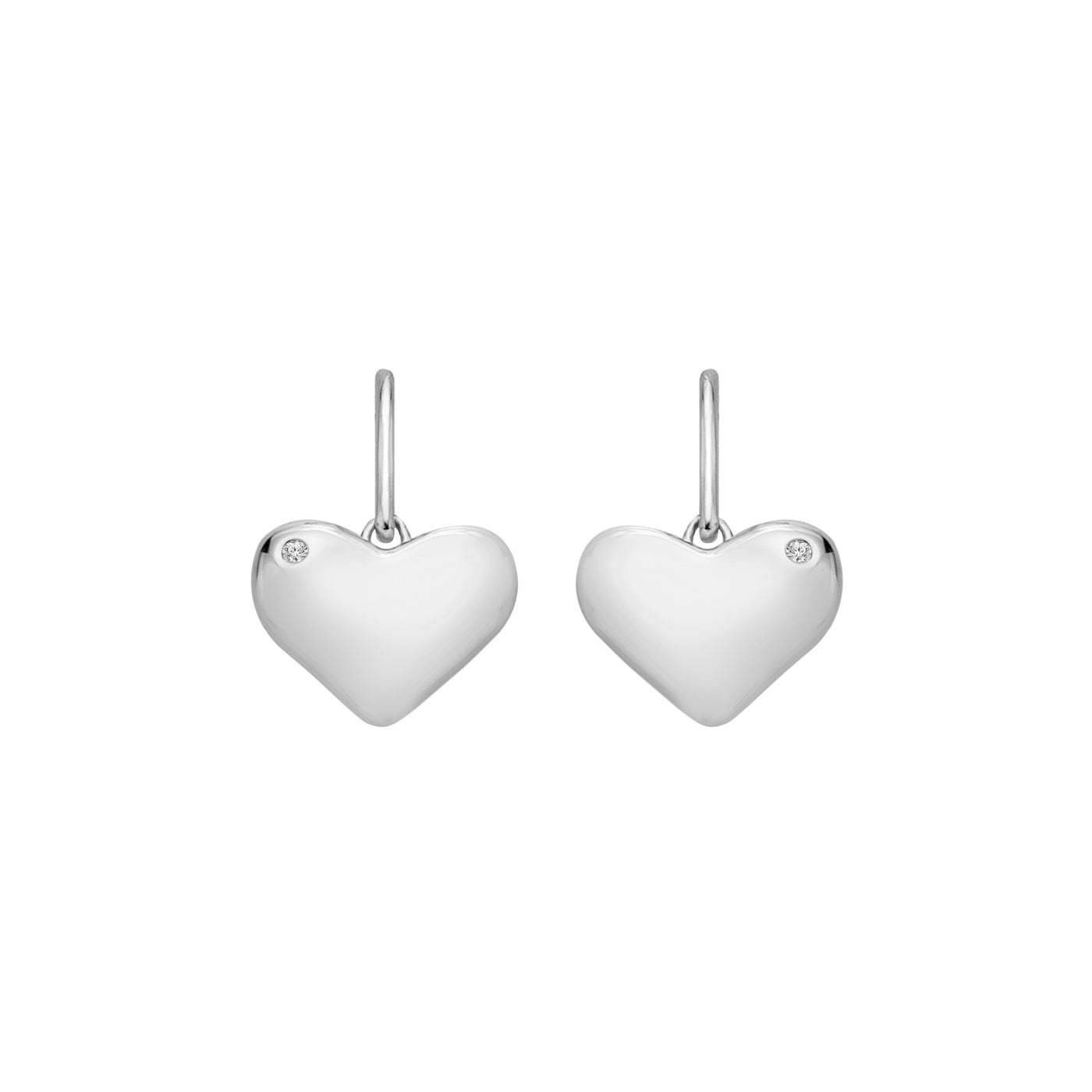 Hot Diamonds Sterling Silver Heart Hook Earrings