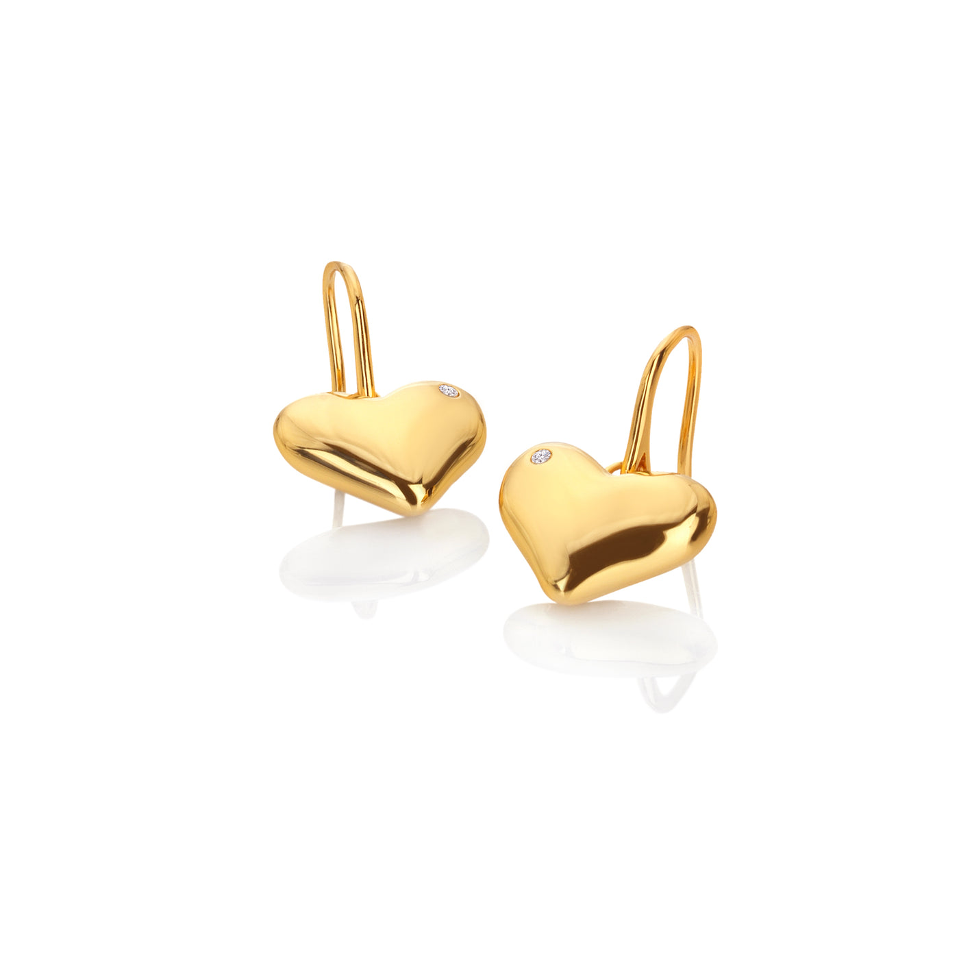 Hot Diamonds Gold Vermeil Heart Hook Earrings