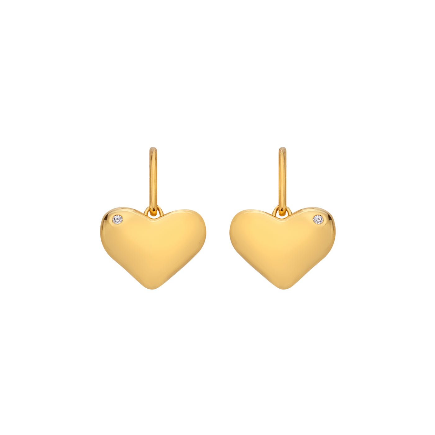 Hot Diamonds Gold Vermeil Heart Hook Earrings