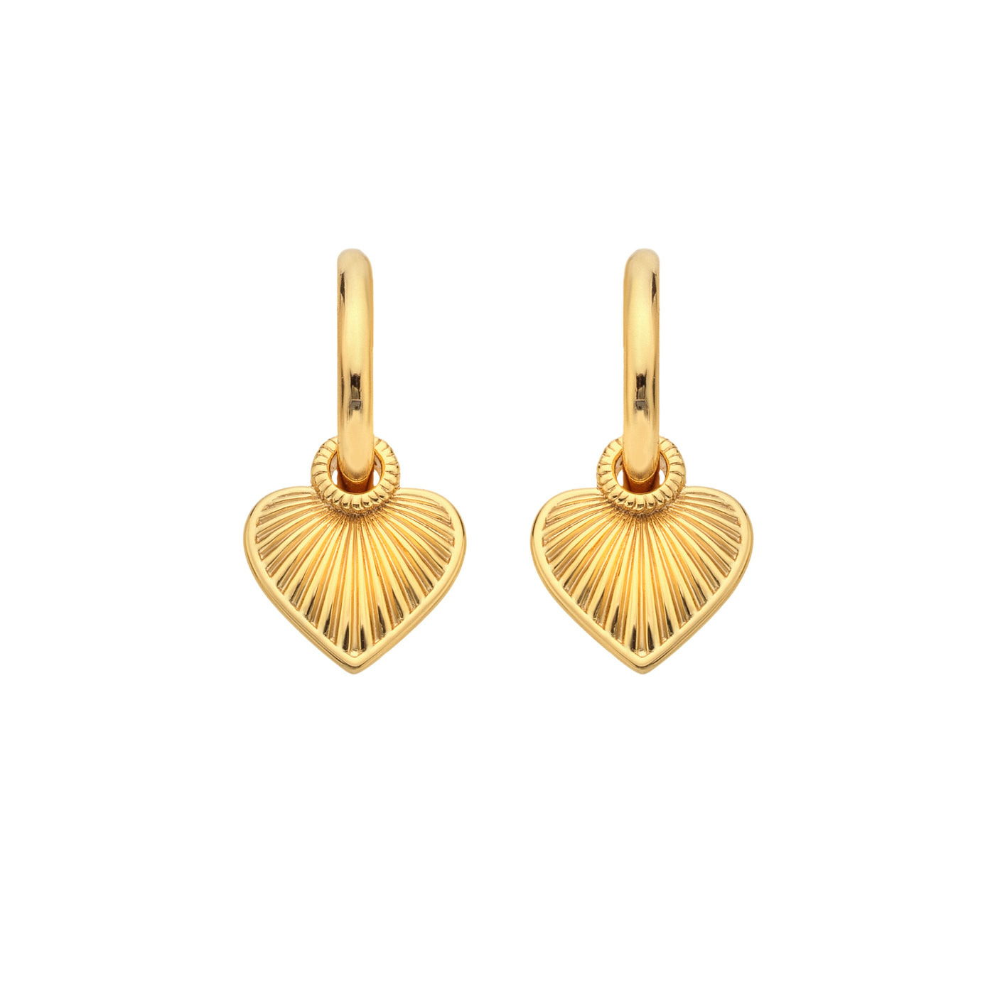 Hot Diamonds Gold Vermeil Essence Heart Huggie Earrings