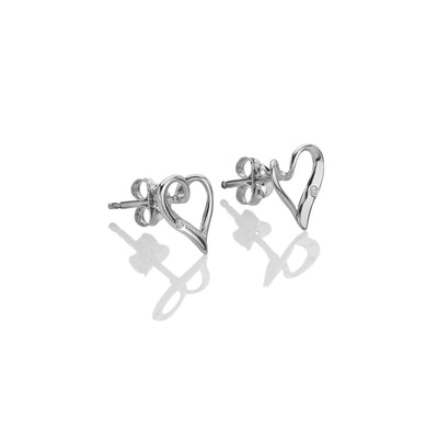 Hot Diamonds SIlver Twist Open Heart Stud Earrings