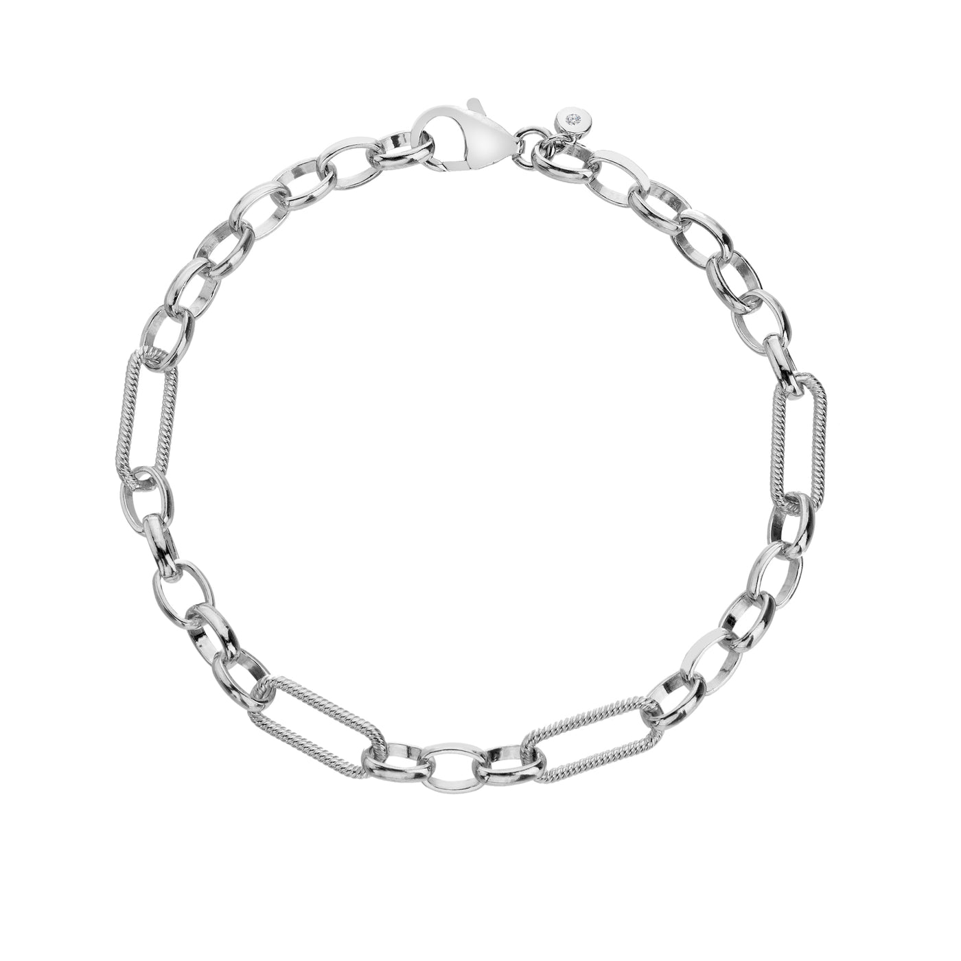 Hot Diamonds Sterling Silver Statement Link Bracelet