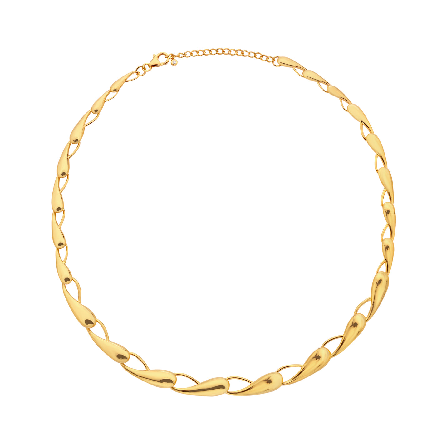 Hot Diamonds Gold Vermeil Tide Statement Necklace