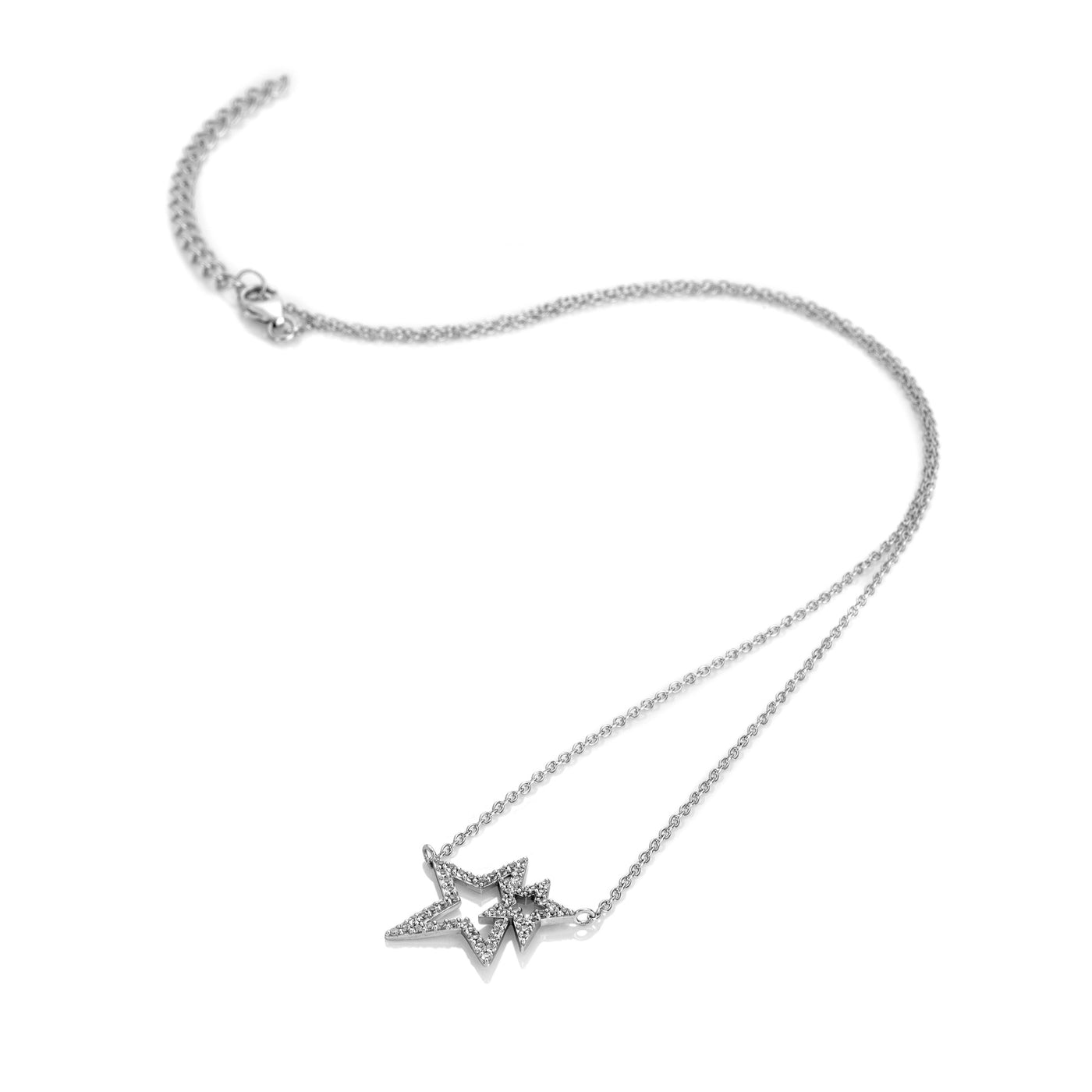 Hot Diamonds Silver Diamond & Topaz Star Pendant Necklace