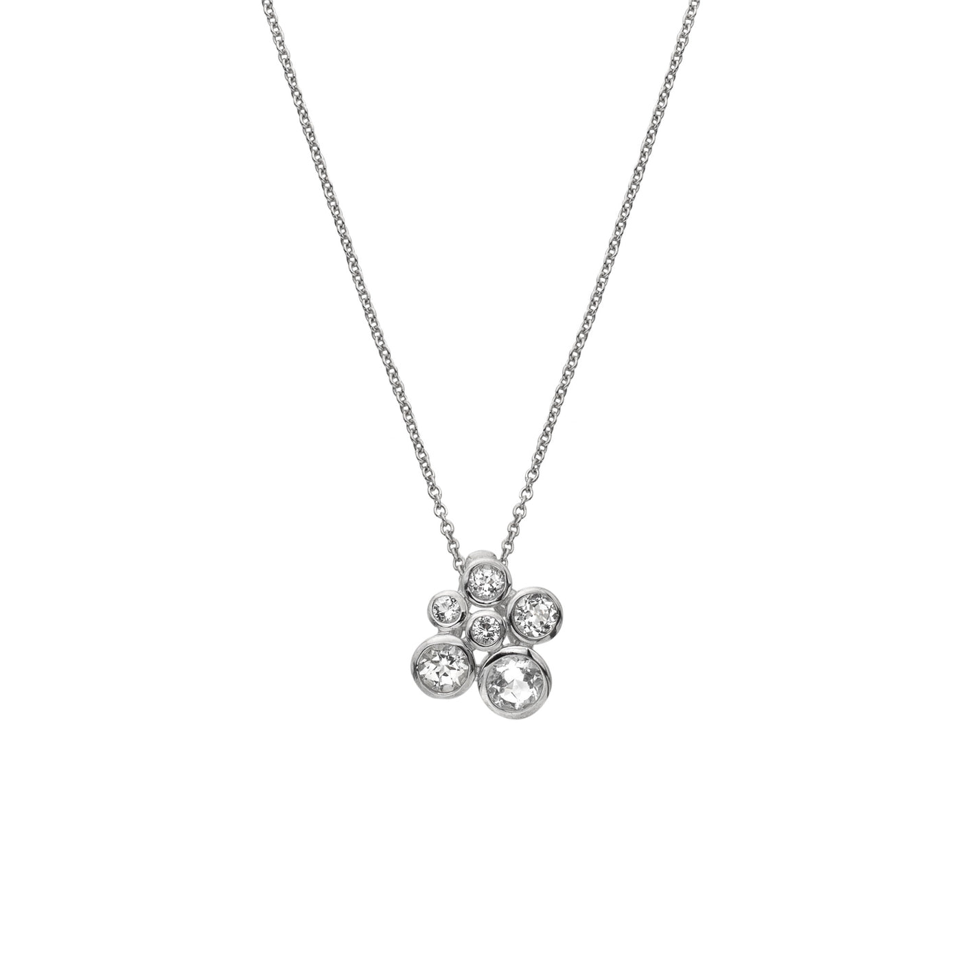 Hot Diamonds Sterling Silver Tender Cluster Necklace