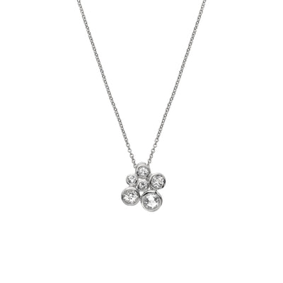 Hot Diamonds Sterling Silver Tender Cluster Necklace