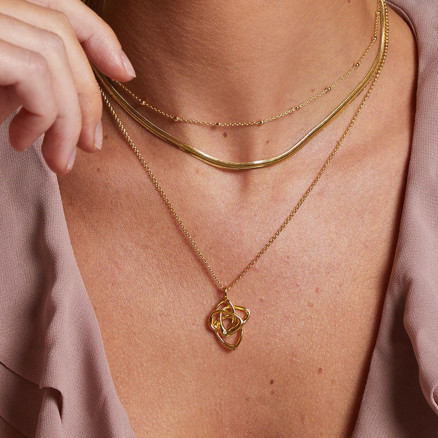 Hot Diamonds Gold Vermeil Endless Pendant Necklace