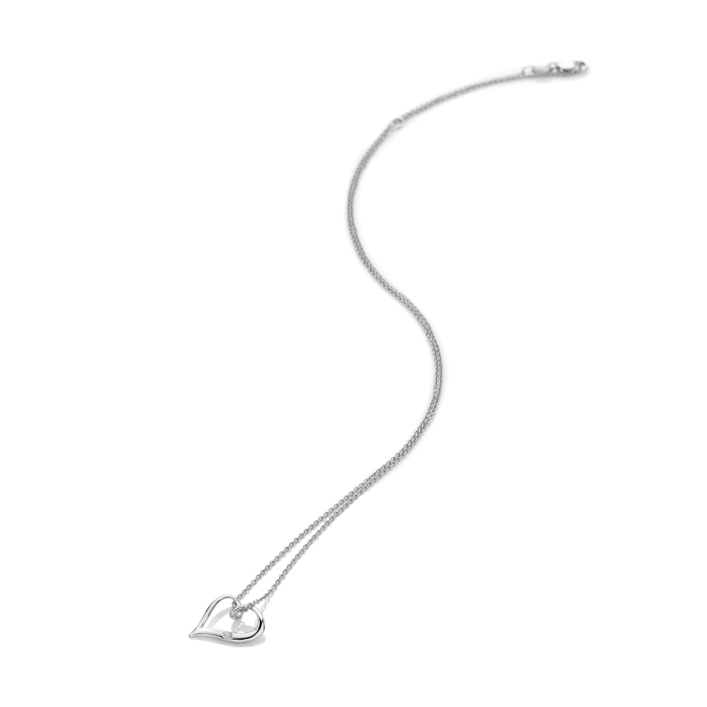 Hot Diamonds Pointed Twist Heart Pendant Necklace
