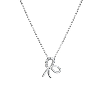 Hot Diamonds Sterling Silver Ribbon Pendant Necklace